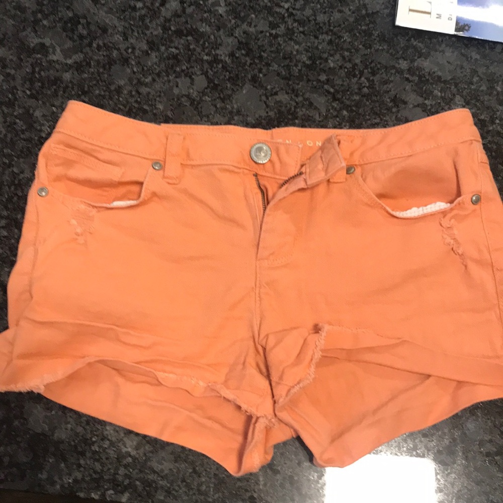 LC orange jean shorts